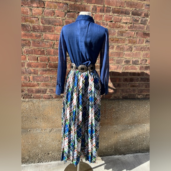 Killer vintage 60s-70s California Girl pleated long sleeve maxi dress size small - Picture 9 of 11